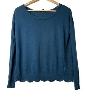 American Eagle Women’s Crochet Lace Long Sleeve Sweater Sz S